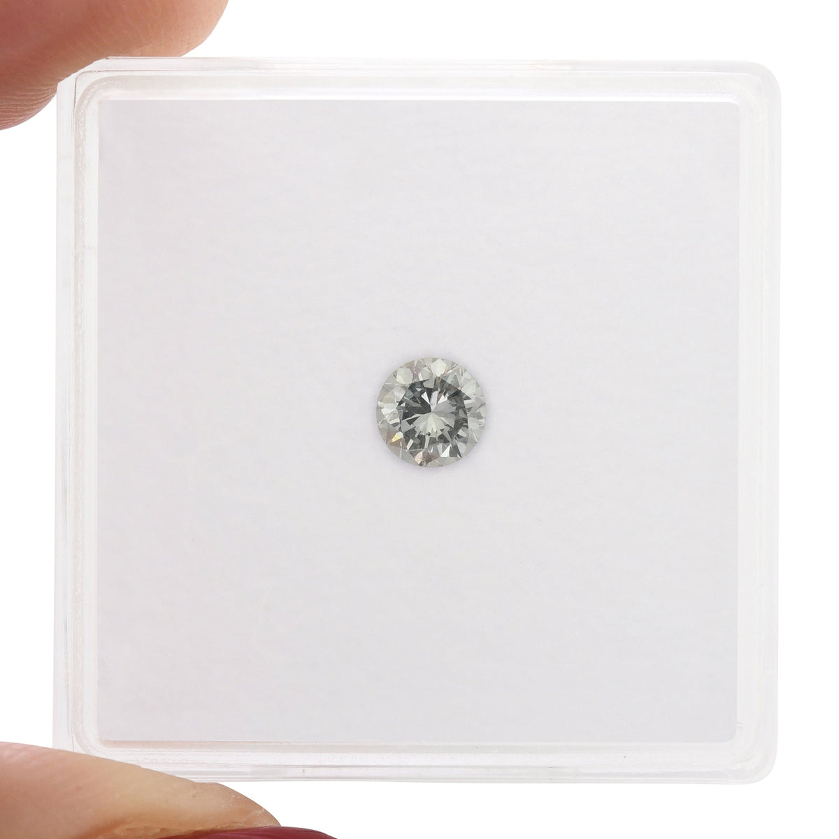 0.29 Carat Fancy Light Gray Blue Round Brilliant Diamond SI2 GIA