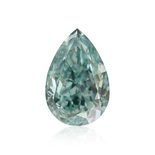 0,38 Karat Fancy Vivid Blue Green Birnenförmiger Diamant SI2 GIA