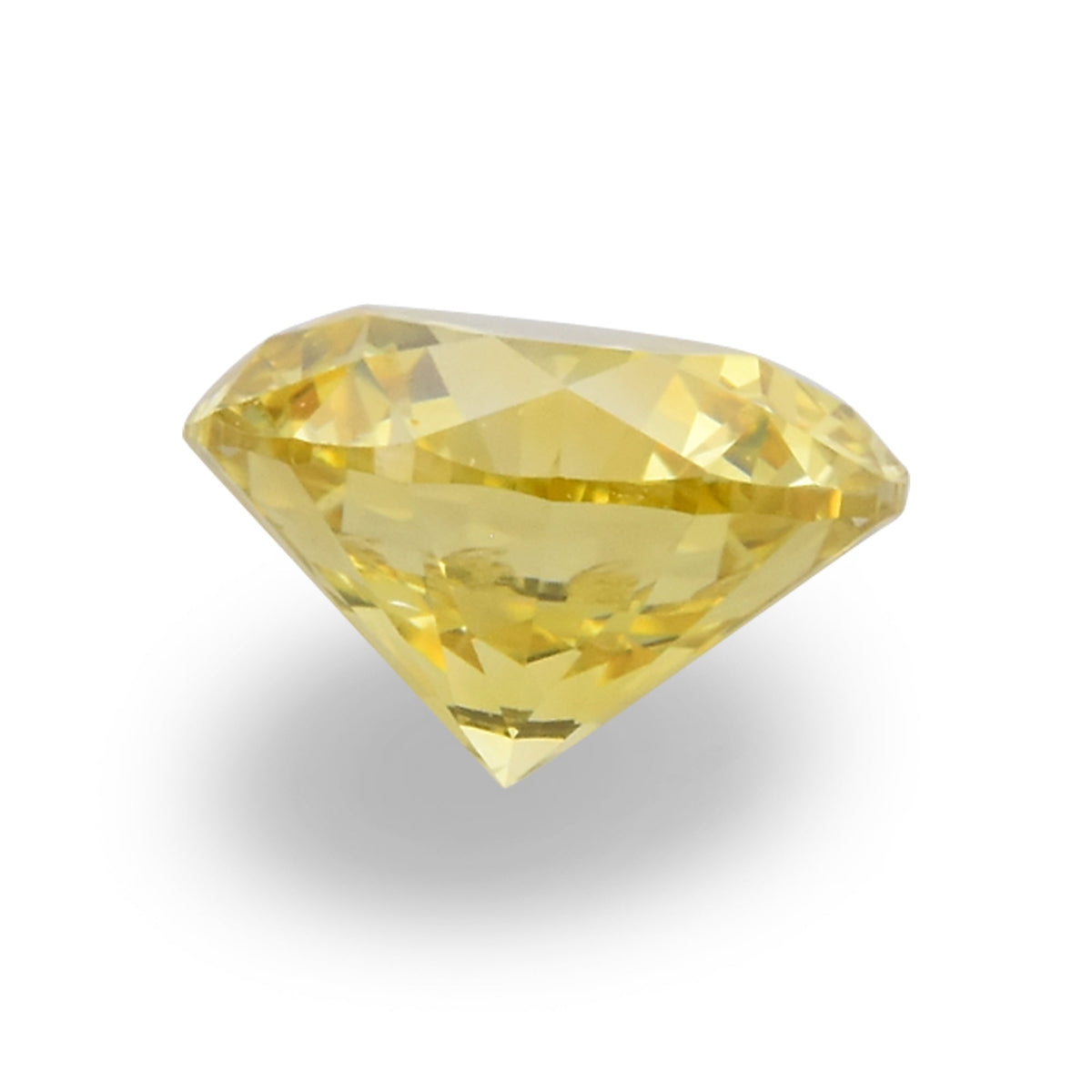 0,32 Karat Fancy Intense Yellow Round Diamond VS2 GIA