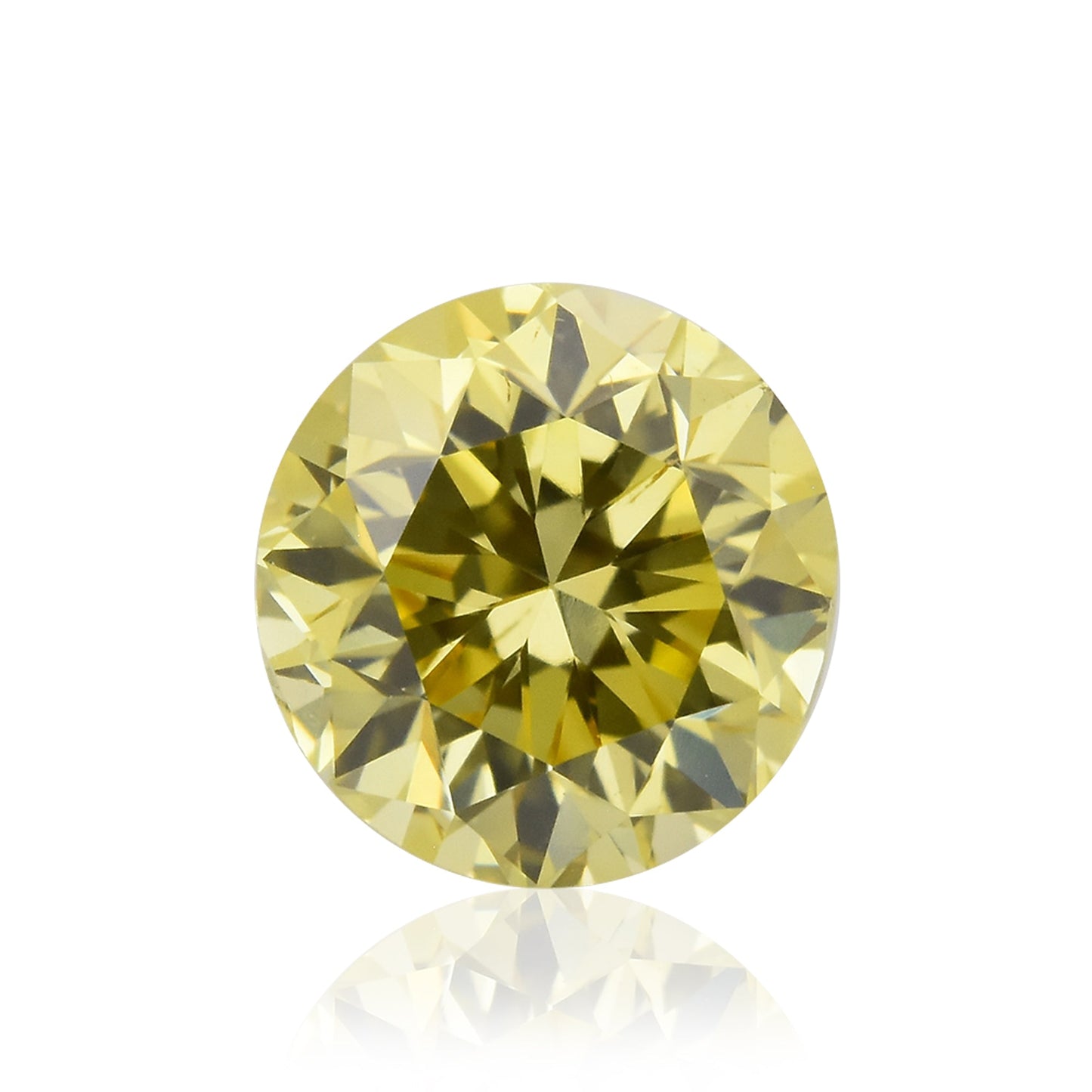 0.42 Carat Fancy Intense Yellow Round Diamond SI1 GIA