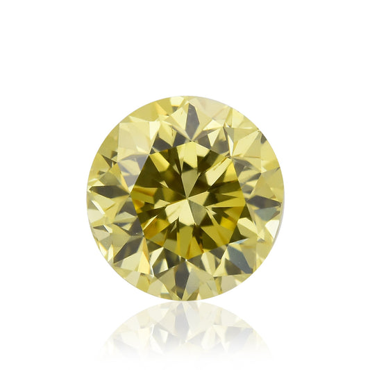 0,42 Karat Fancy Intense Yellow Round Diamond SI1 GIA