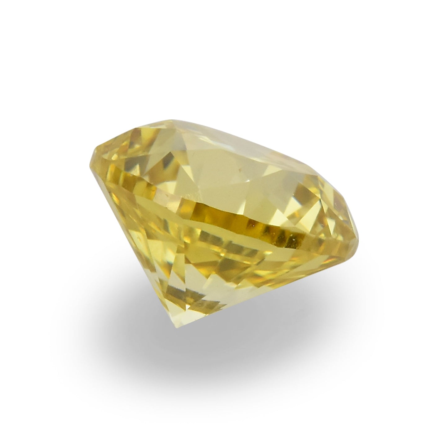 0.42 Carat Fancy Intense Yellow Round Diamond SI1 GIA