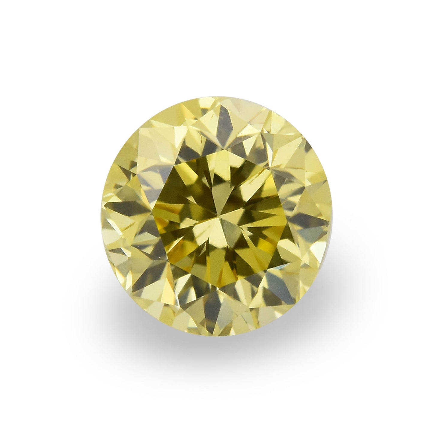 0.42 Carat Fancy Intense Yellow Round Diamond SI1 GIA