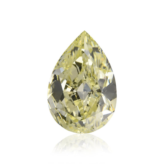 0,70 Karat hellgrüner gelber Birnen-Diamant VS1 GIA