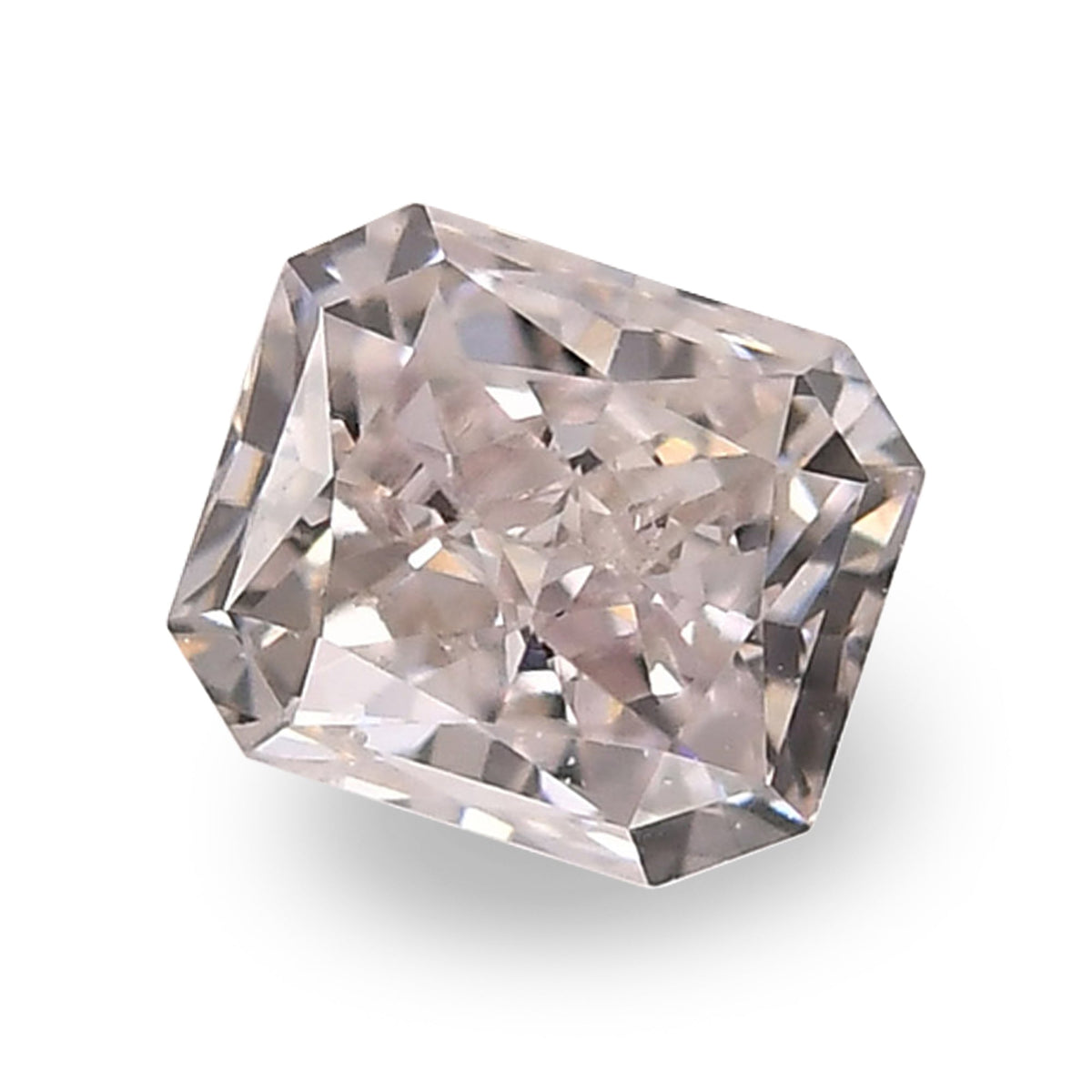 0.51 Carat Light Pinkish Brown Radiant Diamond SI2 GIA