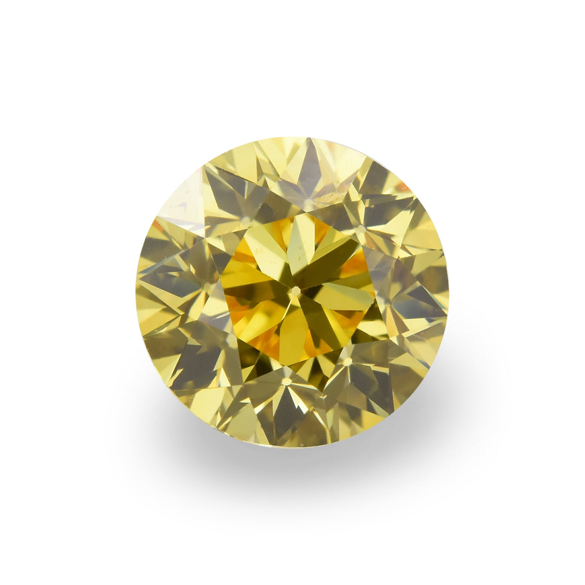 1.06 Carat Fancy Vivid Yellow Round Diamond SI1 GIA