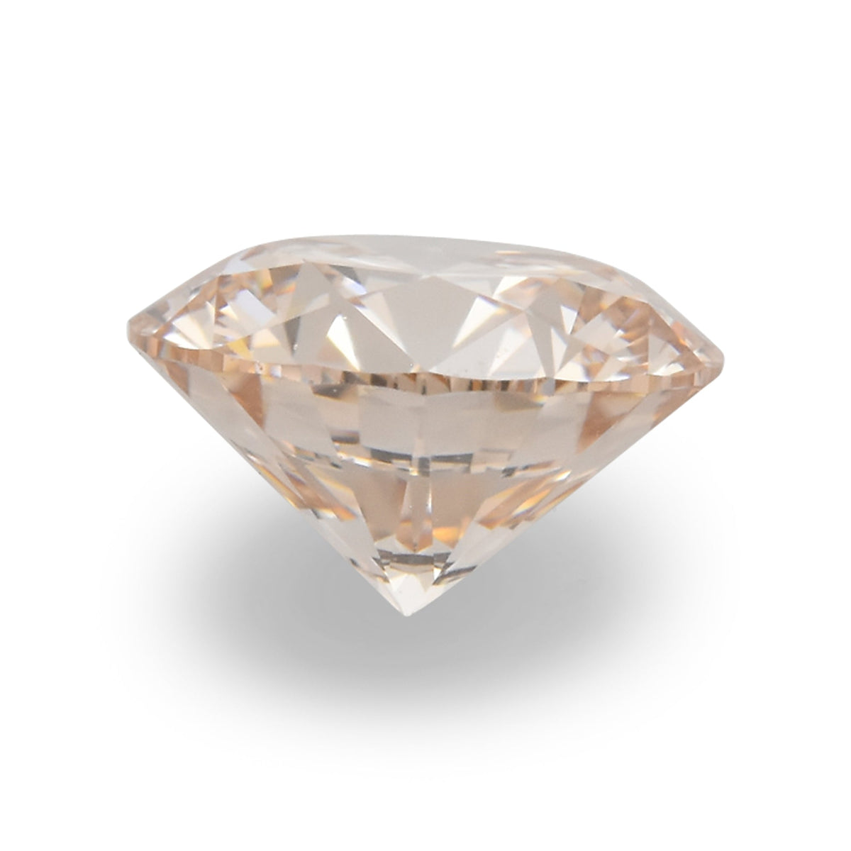 0.43 Carat Light Pink Brown Round Diamond VVS2 GIA