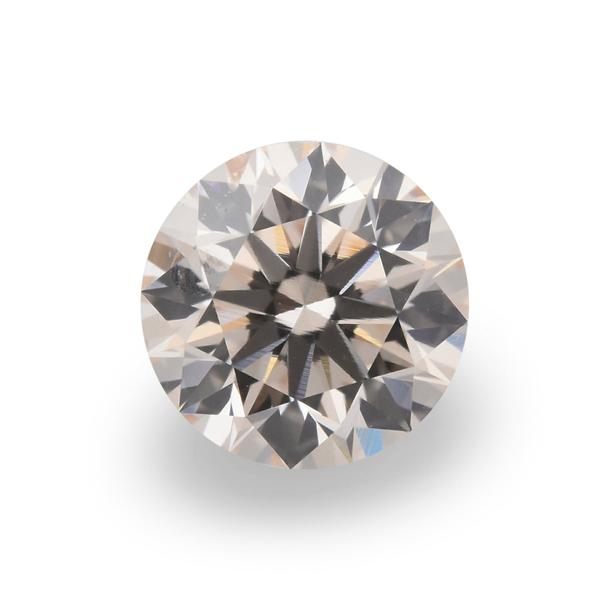 0,51 Karat sehr hellrosa-brauner runder Diamant SI2 GIA