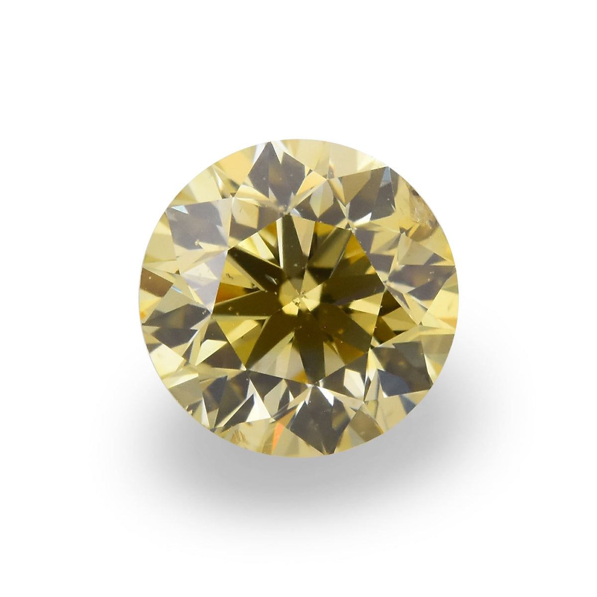 0,40 Karat Fancy Brownish Yellow Round Diamond SI2 GIA
