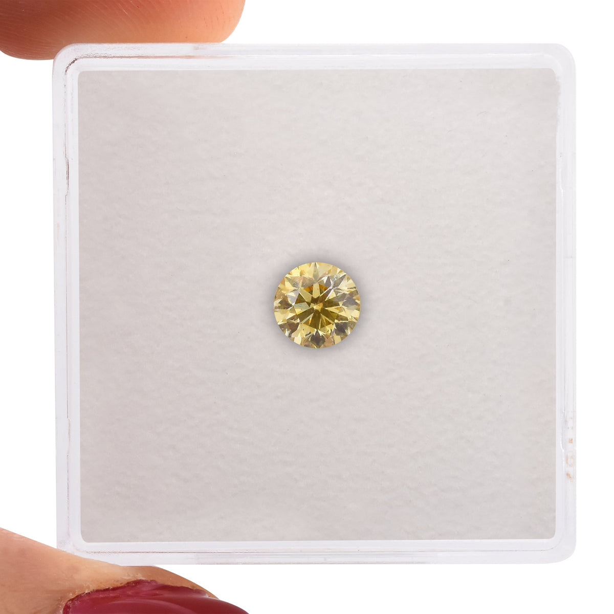 0,40 Karat Fancy Brownish Yellow Round Diamond SI2 GIA