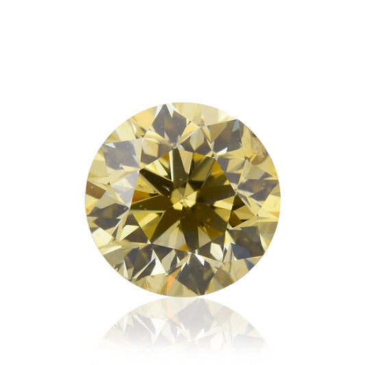 0,40 Karat Fancy Brownish Yellow Round Diamond SI2 GIA