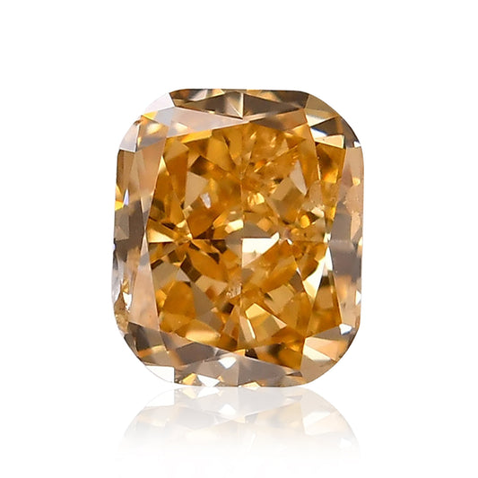 0,30 Karat Fancy Deep Yellowish Orange Cushion Diamond (SI2) GIA