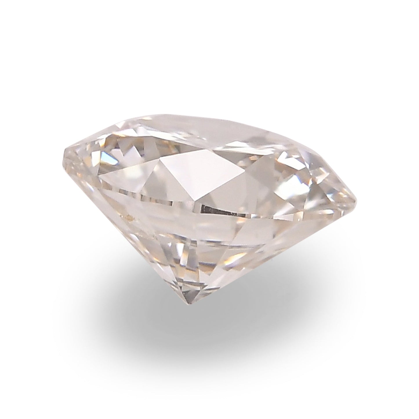 0.43 Carat Faint Pinkish Brown Round Diamond VS2 GIA