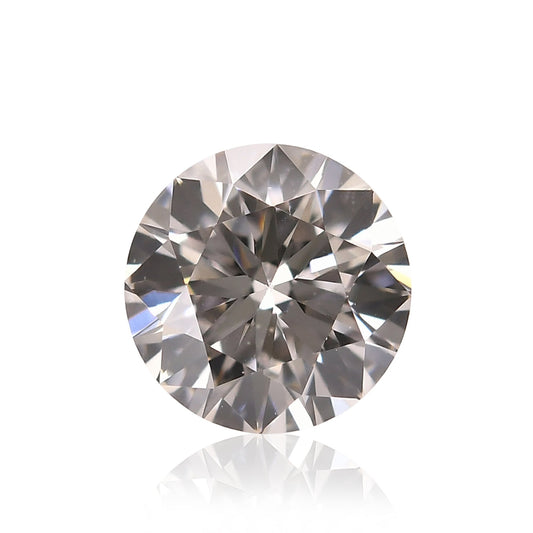0,43 Karat blassrosa-brauner runder Diamant, VS2, GIA
