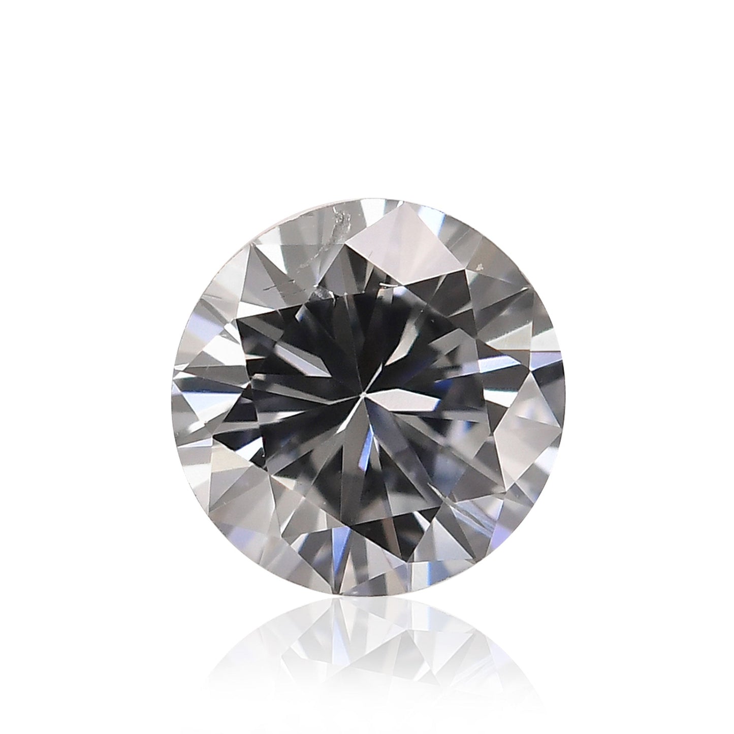 0,41 Karat Fancy Light Gray Blue Round Diamond SI2 GIA