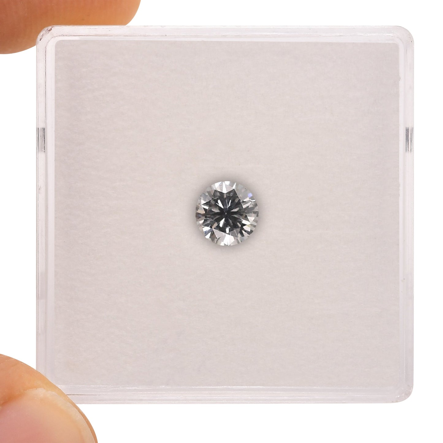 0,41 Karat Fancy Light Gray Blue Round Diamond SI2 GIA