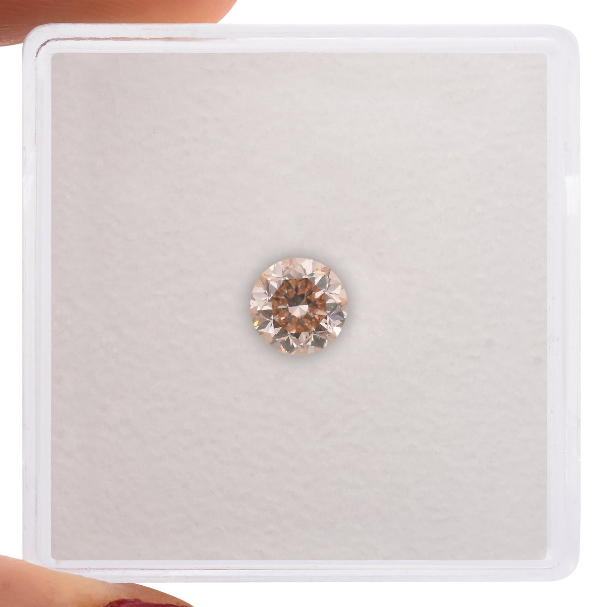0.50 Carat Fancy Light Pink Brown Round Diamond SI1 GIA