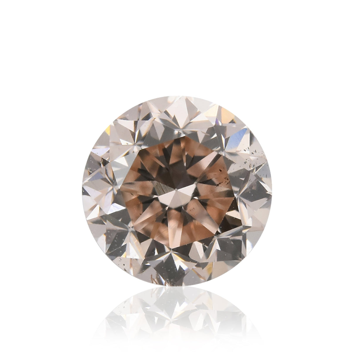 0.50 Carat Fancy Light Pink Brown Round Diamond SI1 GIA