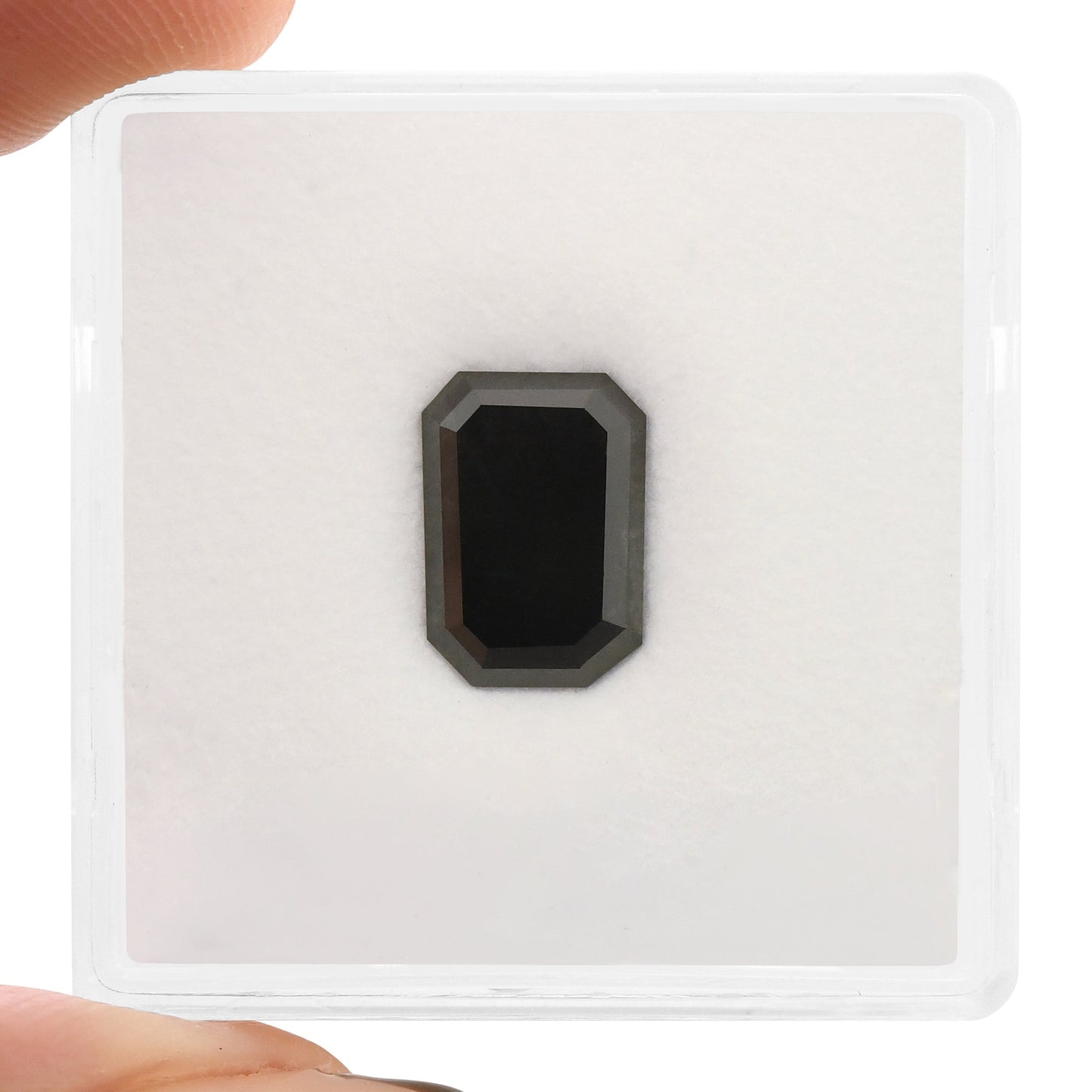 2,10 Karat Fancy Black Emerald Diamond GIA