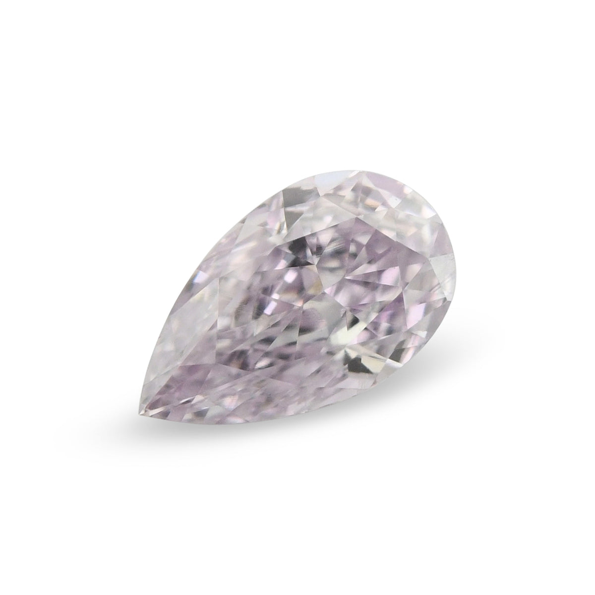 0.21 Carat Fancy Pinkish Purple Pear Diamond VS1 GIA