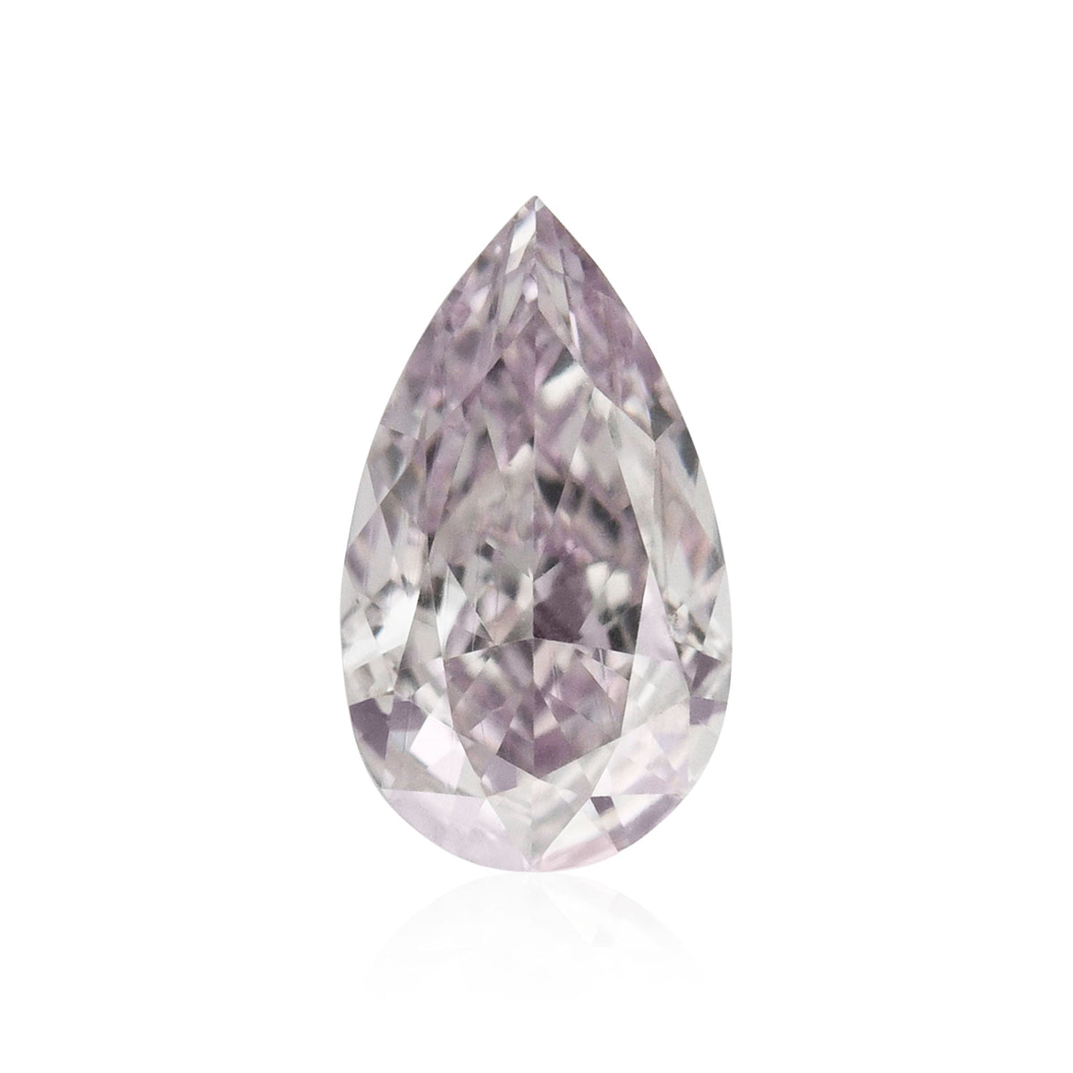 0.20 Carat Fancy Pink Purple Pear Diamond VVS2 GIA