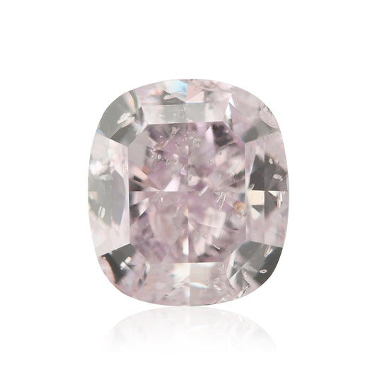 0,91 Karat Fancy Purplish Pink Cushion Diamond (I1) GIA