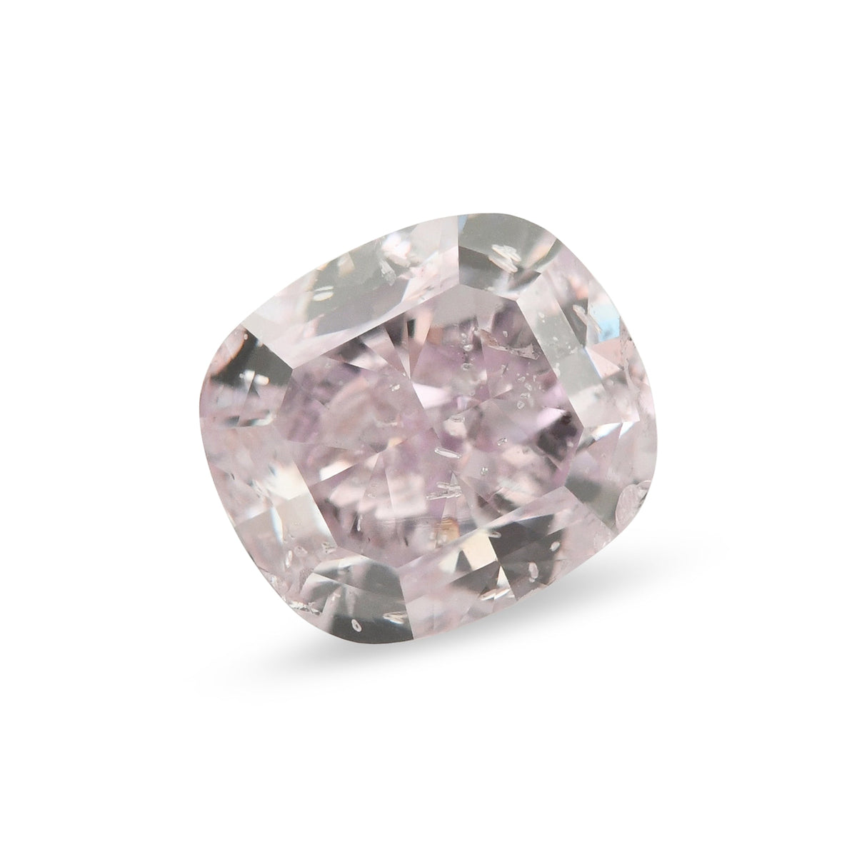 0.91 Carat Fancy Purplish Pink Cushion Diamond (I1) GIA