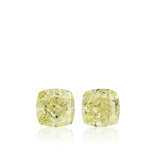 3,04 Karat Fancy Light Yellow Cushion Diamanten VS2