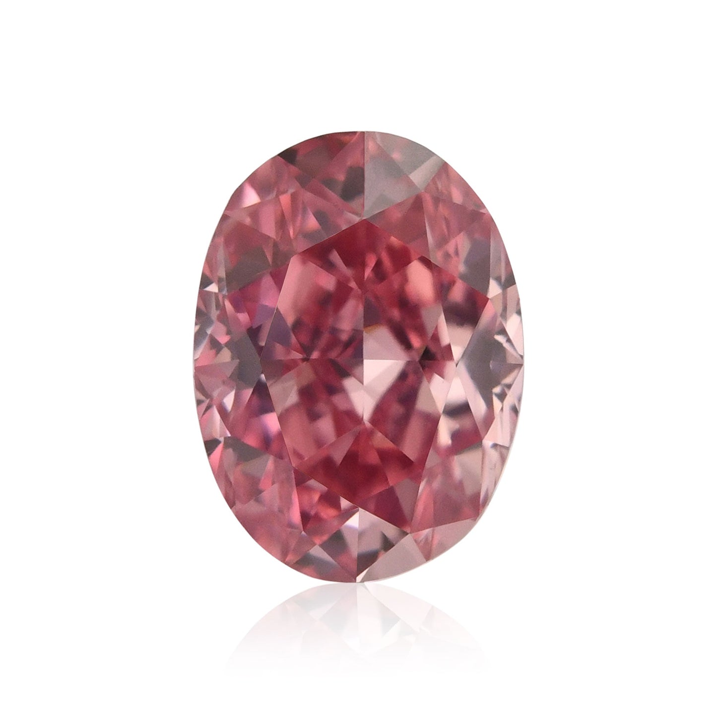 0.27 Carat Fancy Vivid Pink Oval Diamond VS1 GIA
