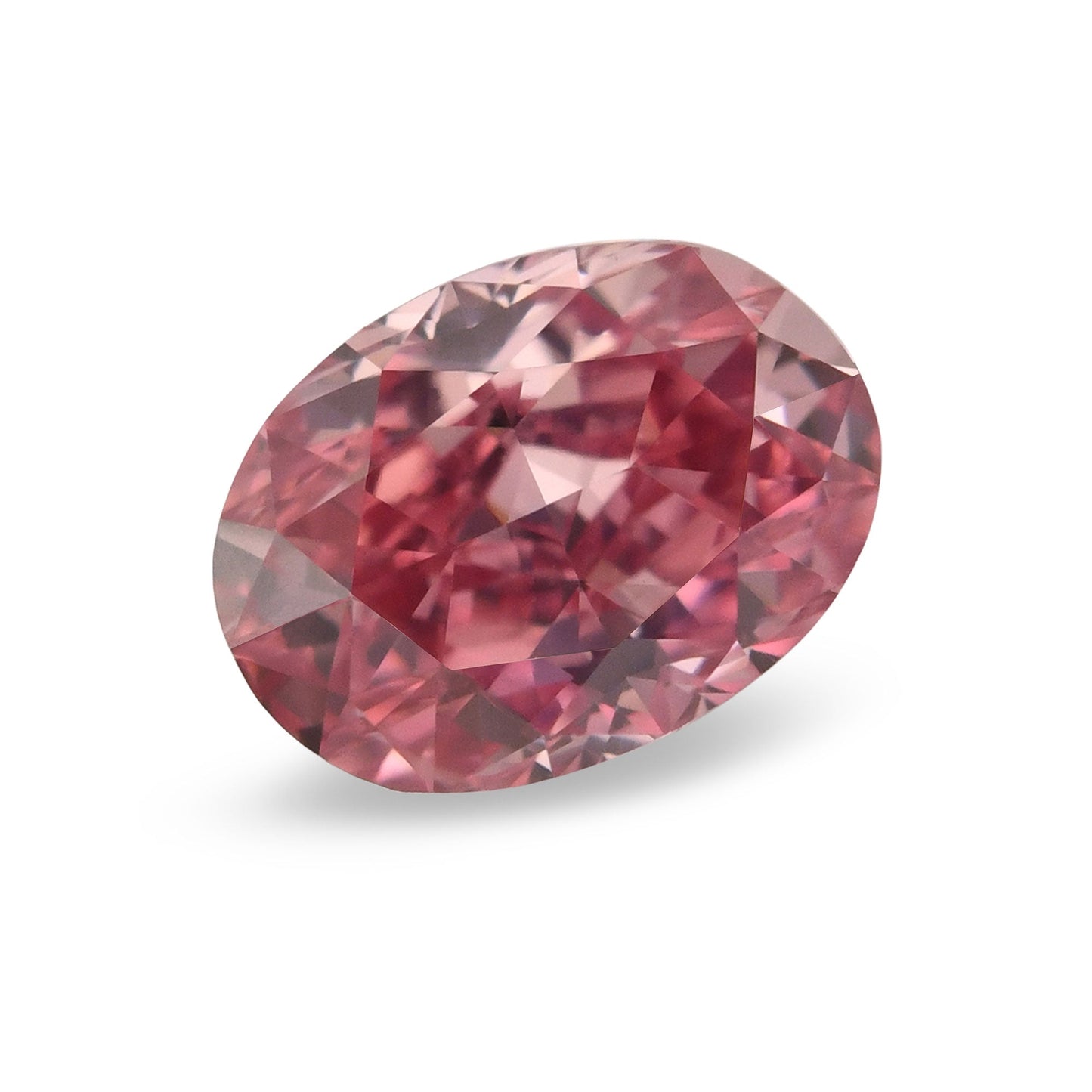 0.27 Carat Fancy Vivid Pink Oval Diamond VS1 GIA