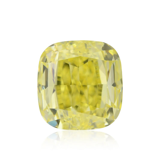 1,01 Karat Fancy Intense Yellow Cushion Diamond VS1 GIA