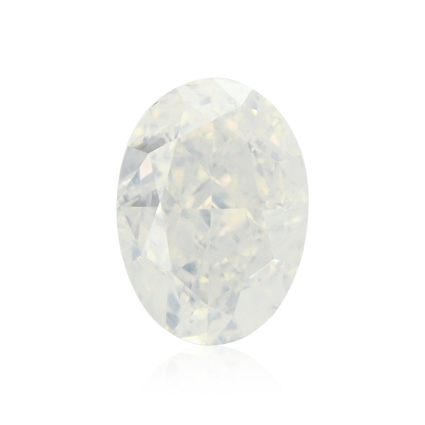 1,23 Karat Fancy White Ovaler Diamant GIA