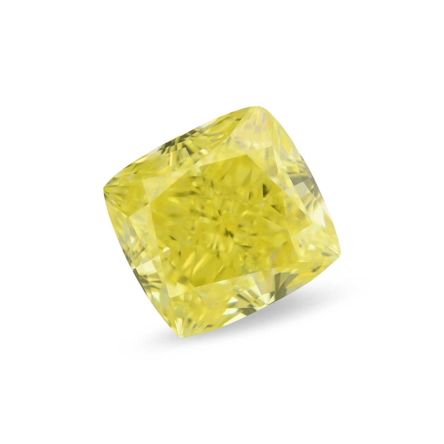 0,75 Karat Fancy Vivid Yellow Cushion Diamond VVS1 GIA