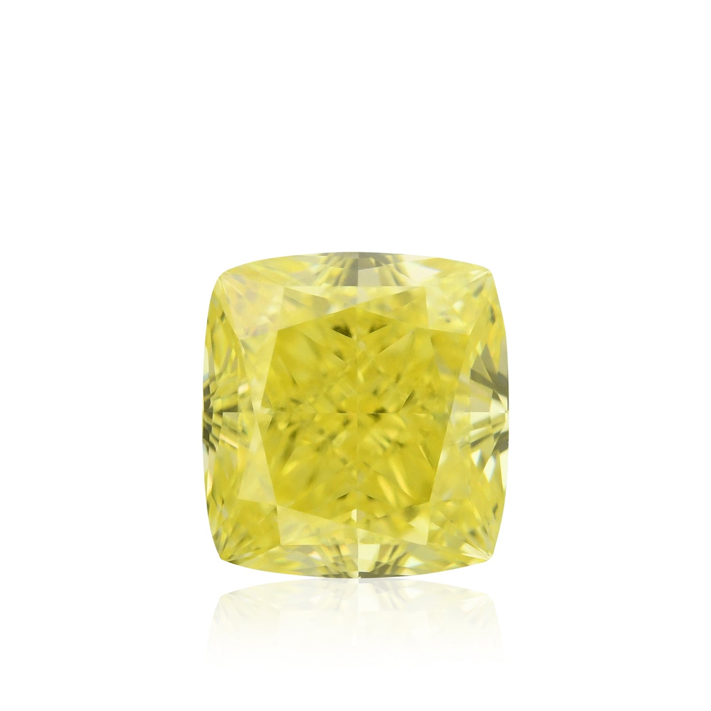 0,75 Karat Fancy Vivid Yellow Cushion Diamond VVS1 GIA