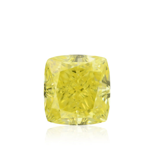 0.75 Carat Fancy Vivid Yellow Cushion Diamond VVS1 GIA