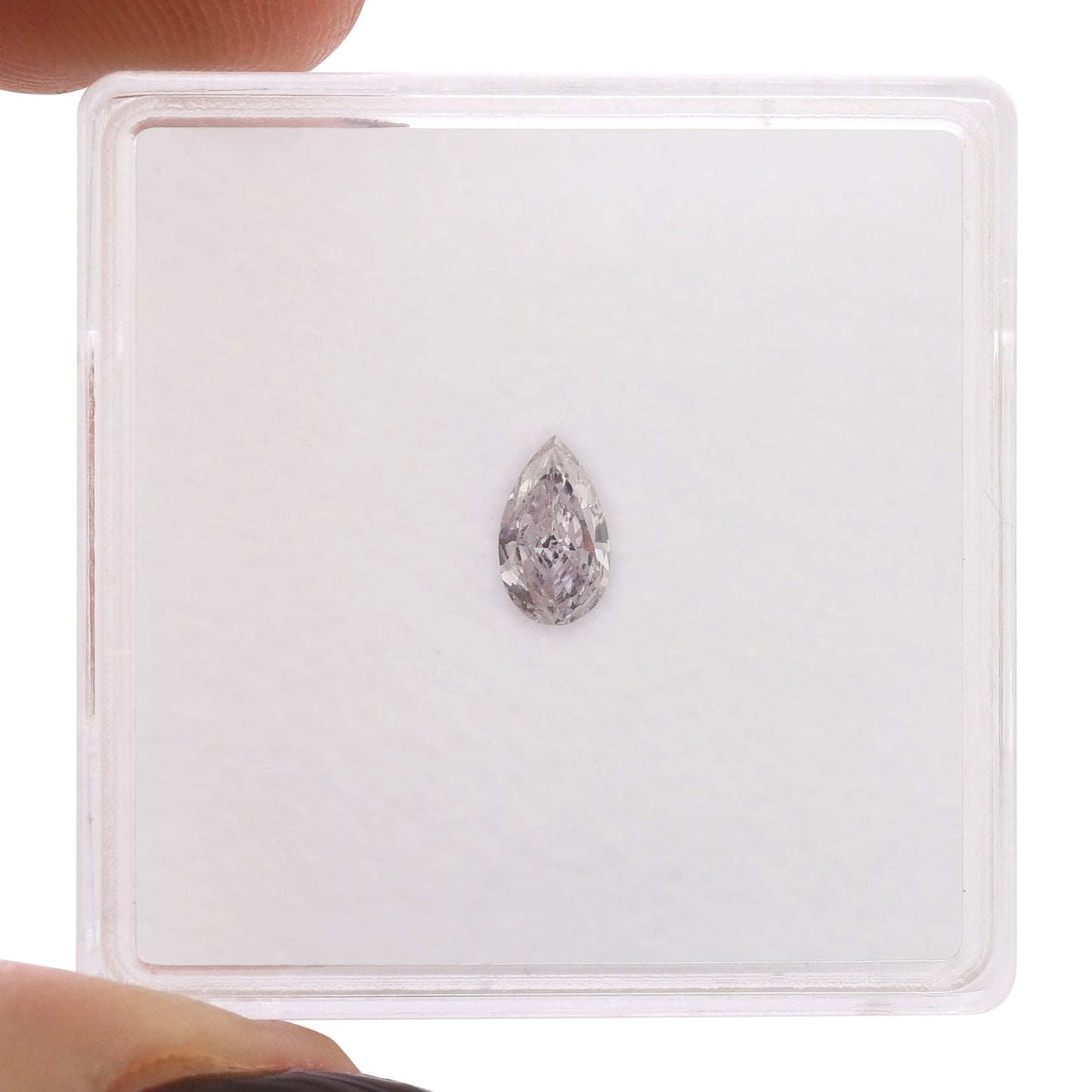 0.25 Carat Fancy Light Pinkish Purple Pear Diamond SI1 GIA