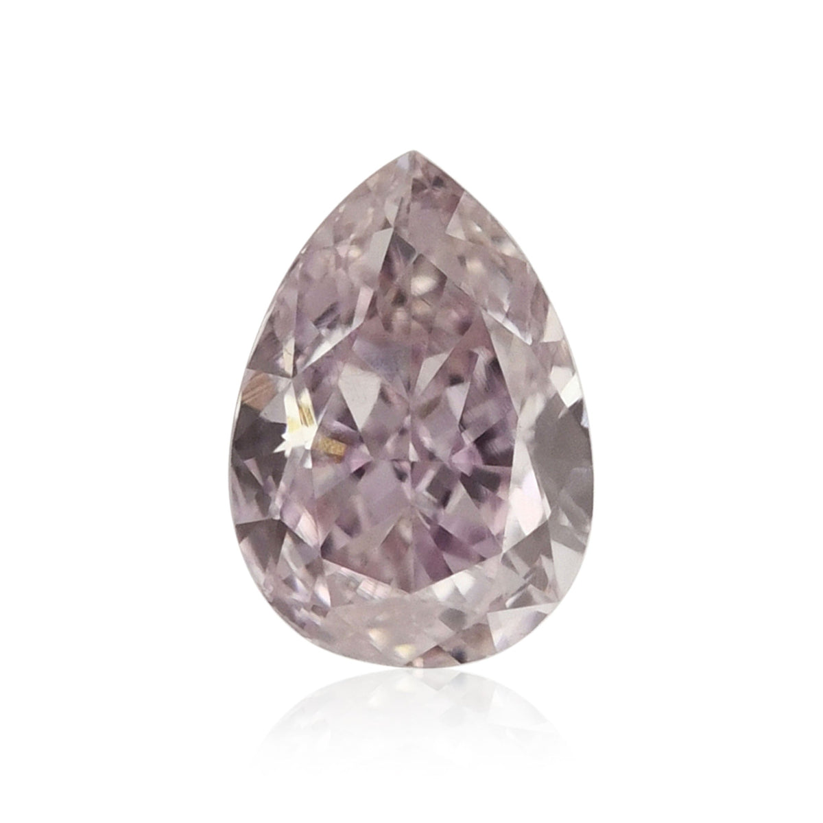 0.21 Carat Fancy Pink Purple Pear Diamond VS1 GIA
