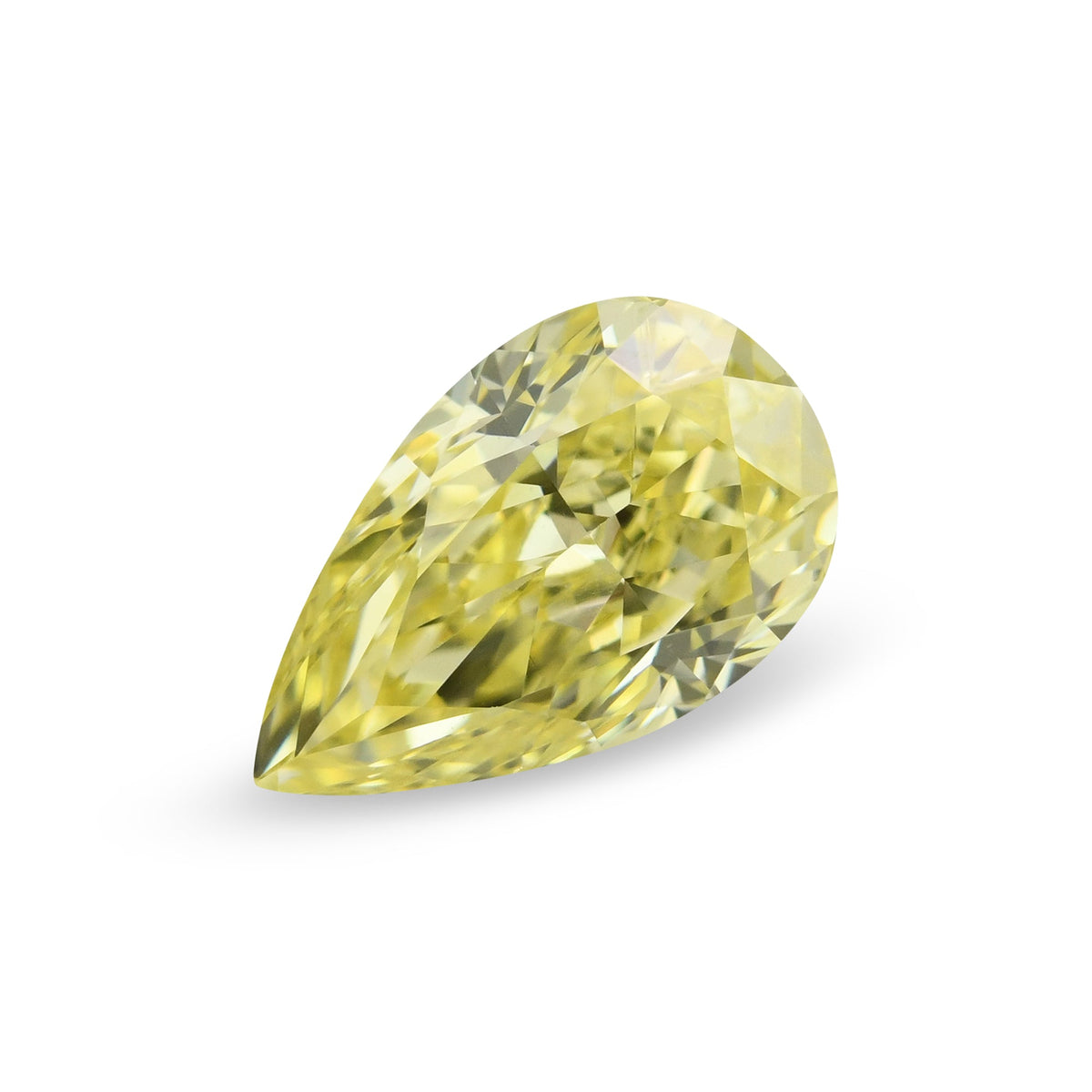 0,78 Karat Fancy Intense Yellow Birnenförmiger Diamant VS2 GIA