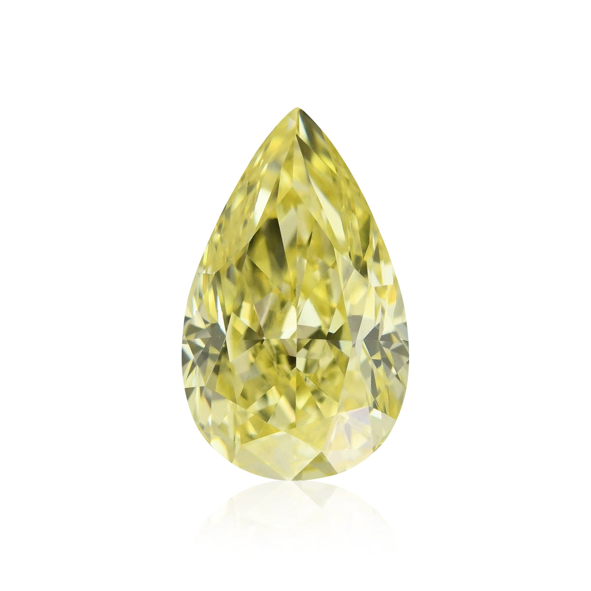 0,78 Karat Fancy Intense Yellow Birnenförmiger Diamant VS2 GIA