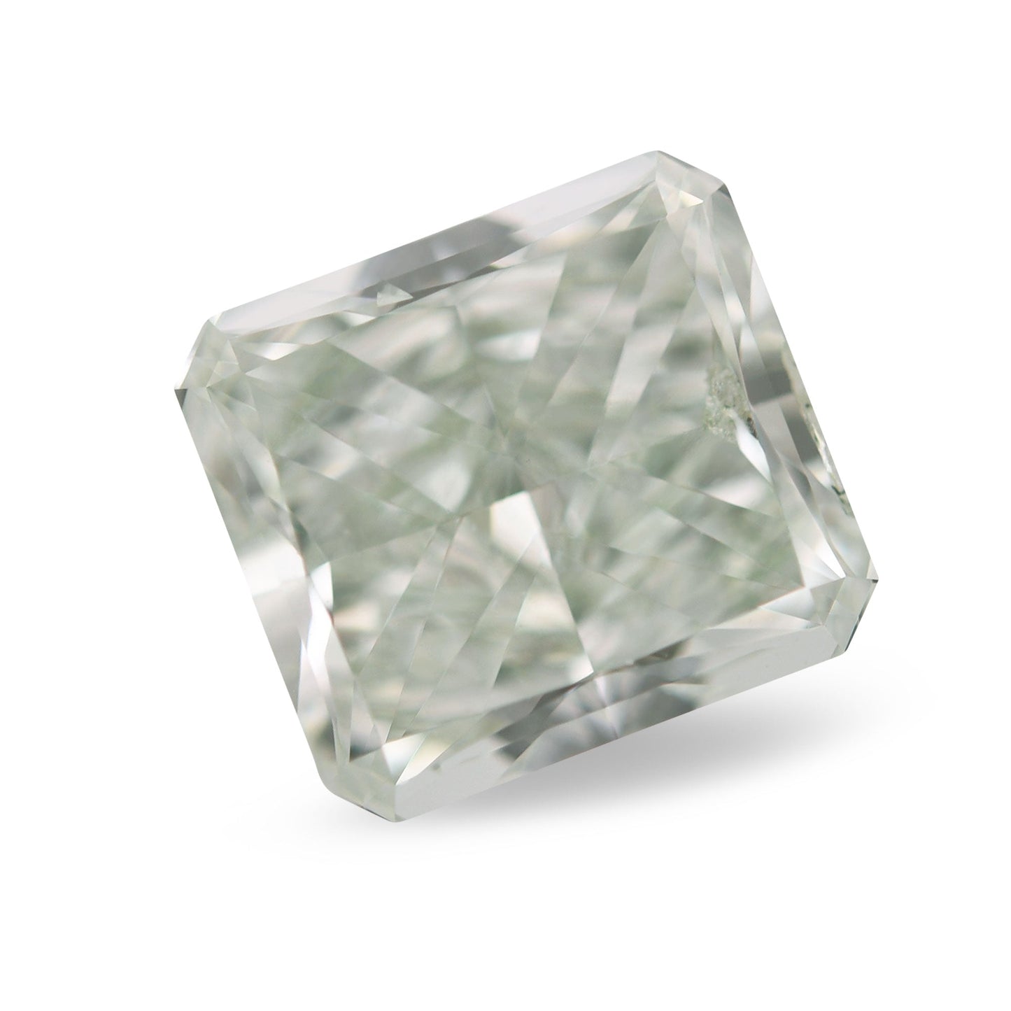 1,68 Karat Fancy Green Radiant Diamant SI2 GIA