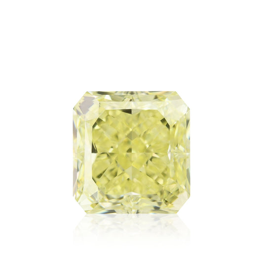 2,52 Karat Fancy Yellow Radiant FL GIA