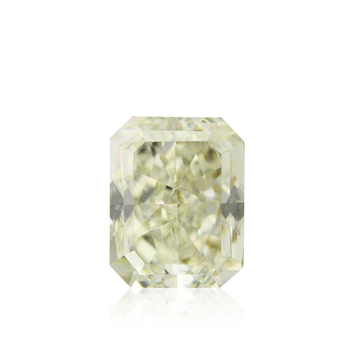 1.50 Carat Fancy Light Grayish Greenish Yellow Radiant Diamond VS2 GIA