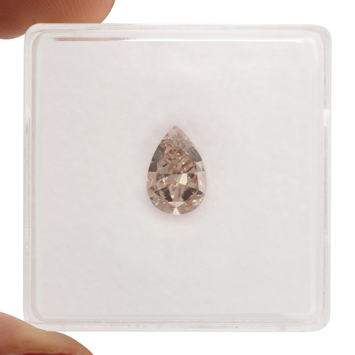 1,30 Karat Fancy Brownish Pink Birnenförmiger Diamant VVS2 GIA