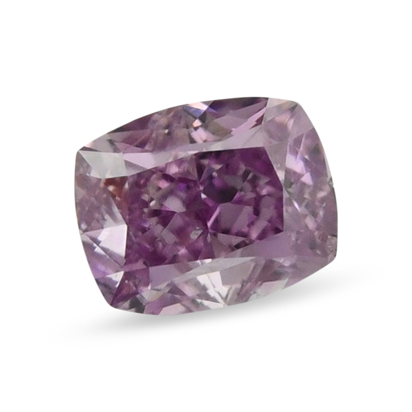 0,25 Karat Fancy Intense Pink Purple Cushion Diamond SI2 GIA