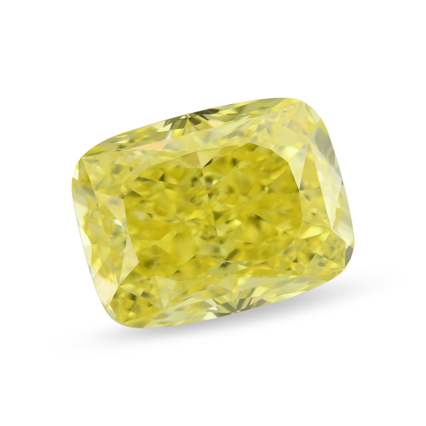 0,80 Karat Fancy Vivid Yellow Cushion Diamond VVS1 GIA