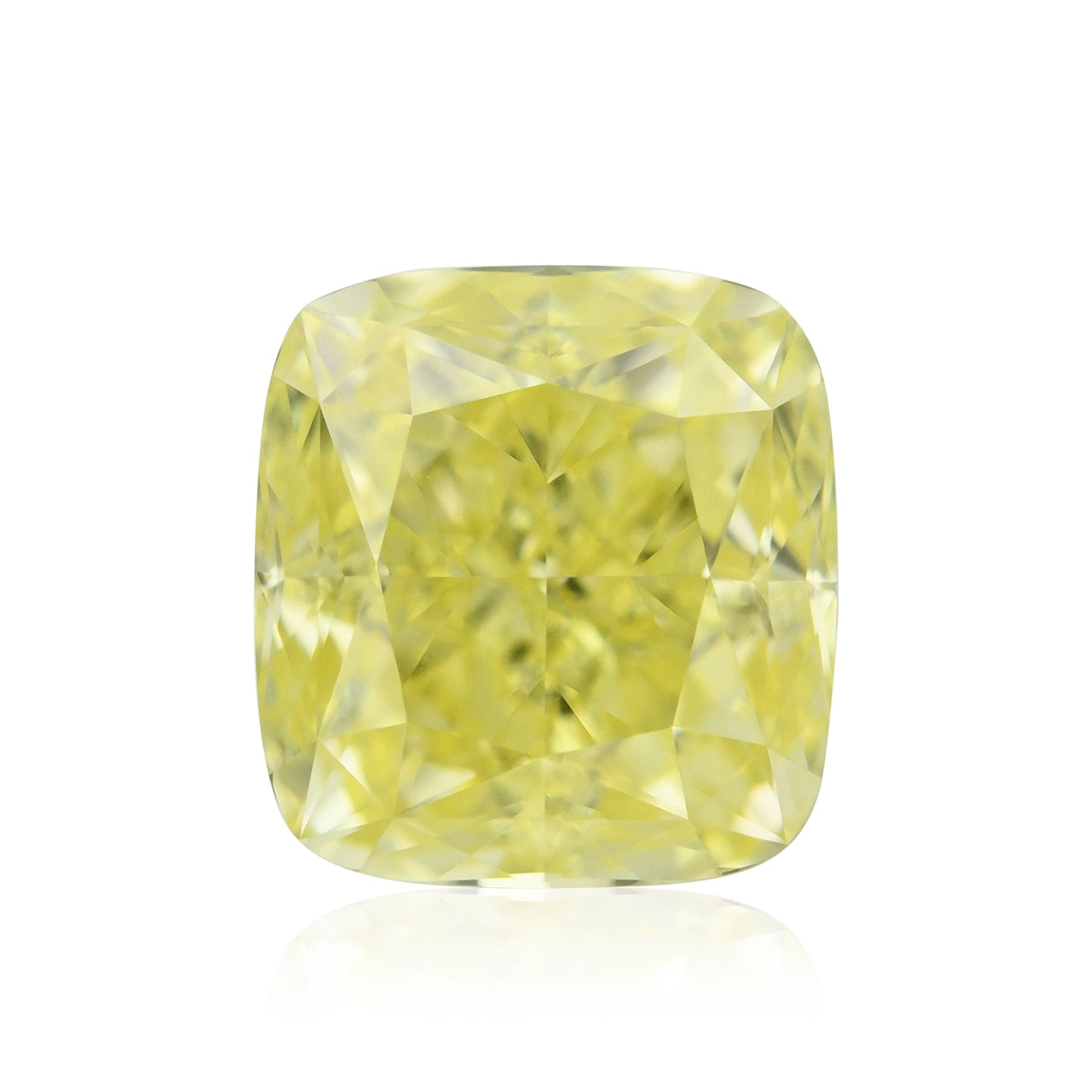 0.57 Carat Fancy Yellow Cushion Diamond IF GIA