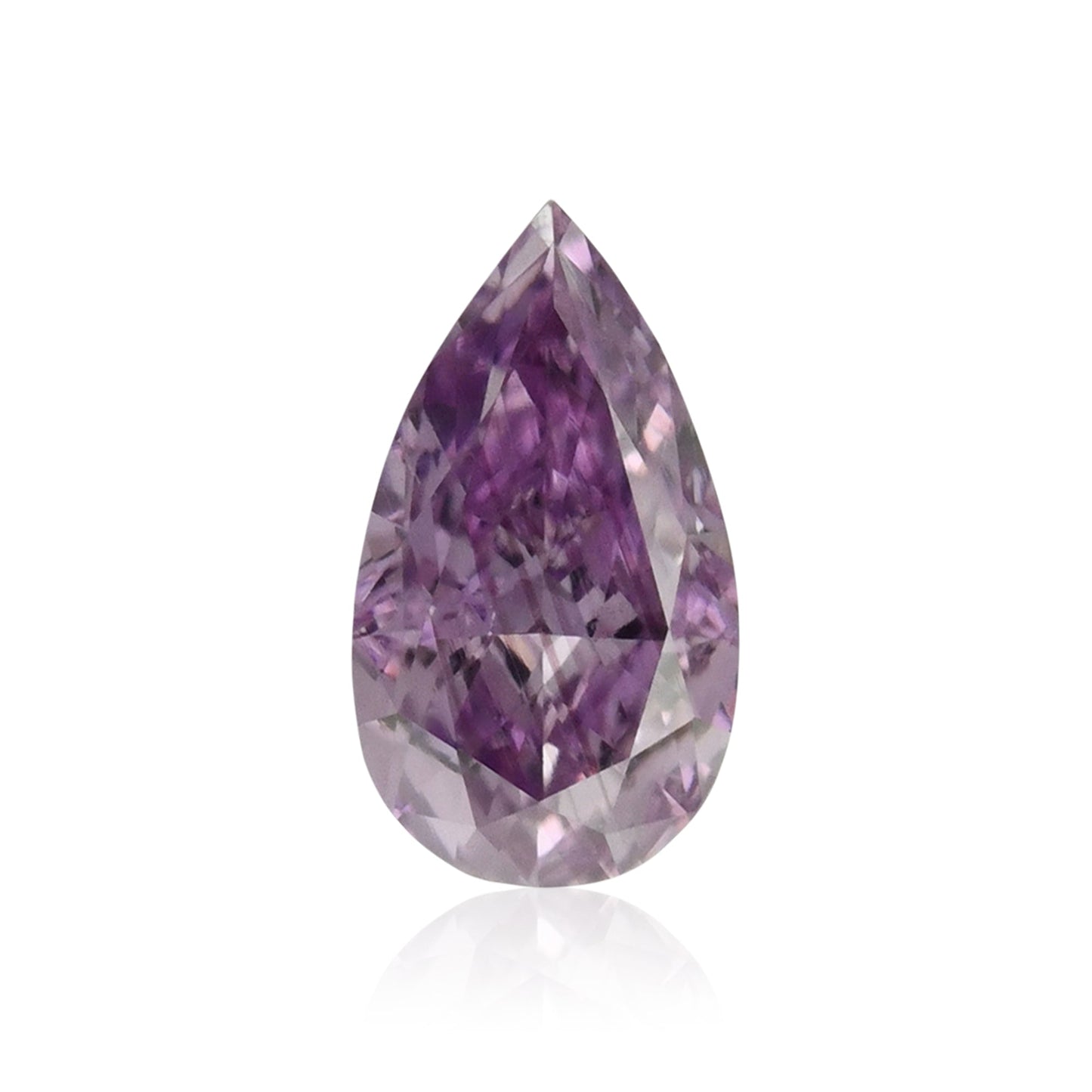 0,17 Karat Fancy Intense Pinkish Purple Birnenförmiger Diamant (SI1) GIA