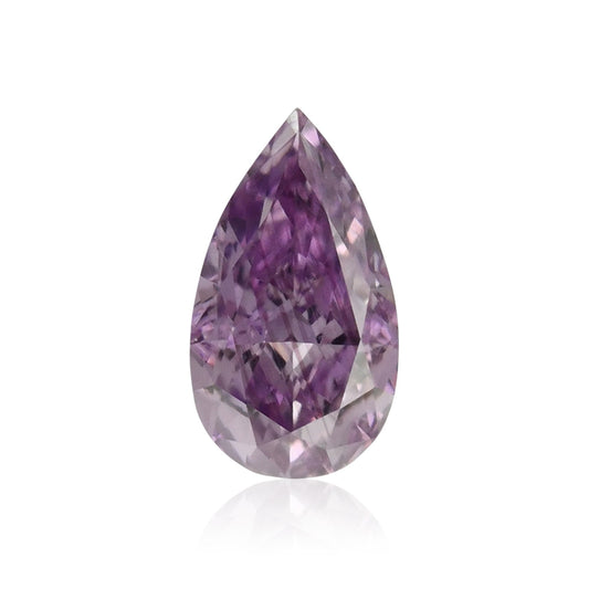0,17 Karat Fancy Intense Pinkish Purple Birnenförmiger Diamant (SI1) GIA