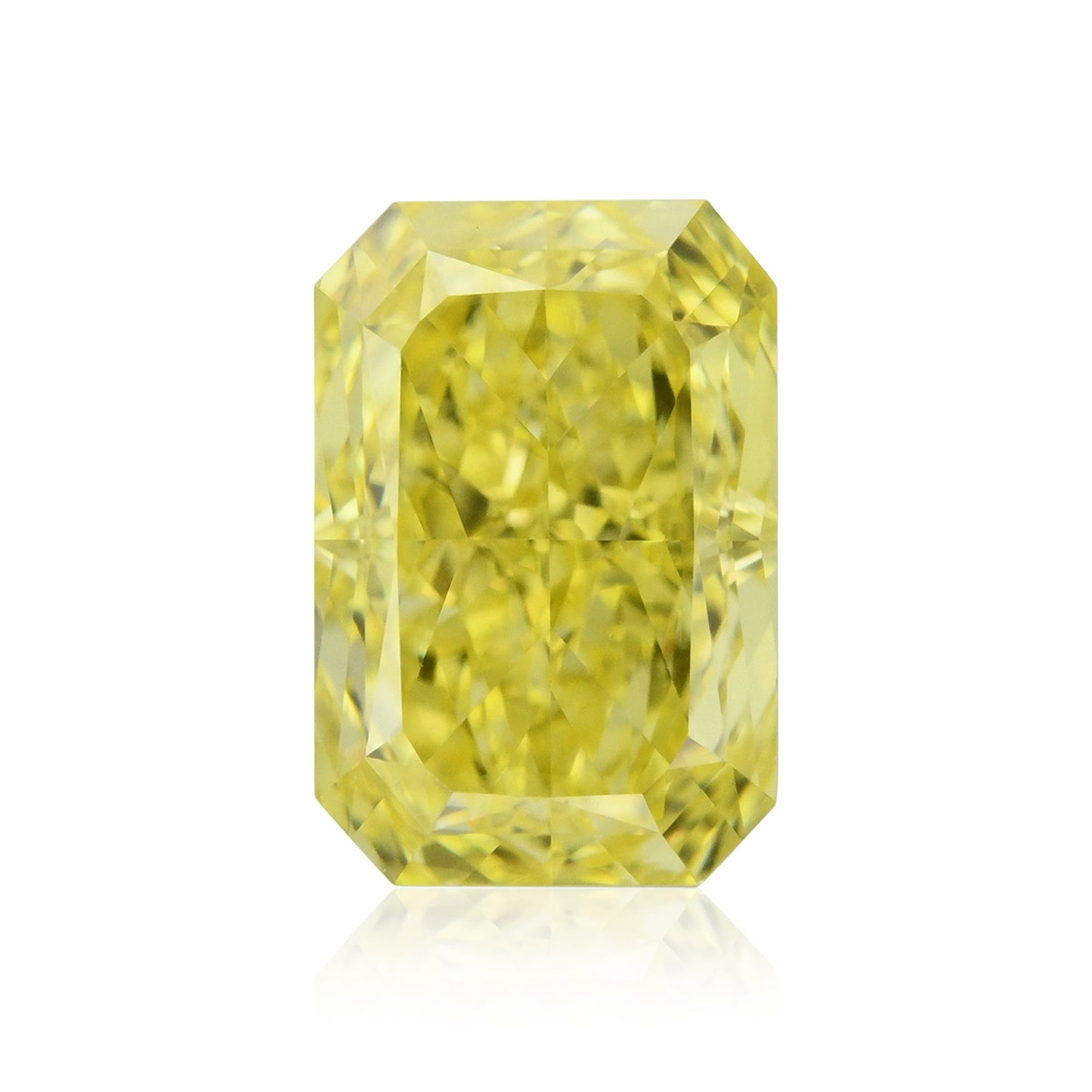 0,79 Karat Fancy Vivid Yellow Radiant Diamant VS1 GIA