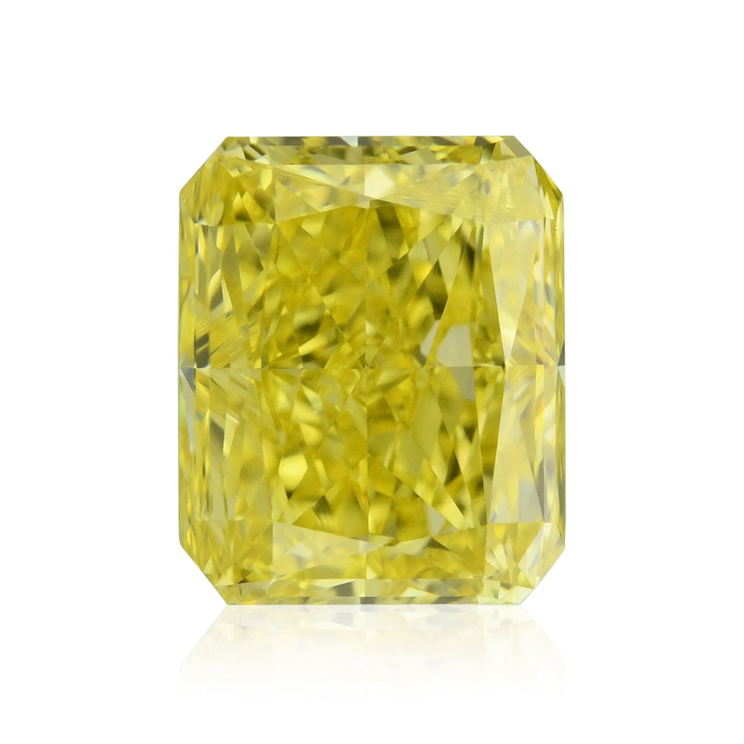1.09 Carat Fancy Vivid Yellow Radiant Diamond IF GIA